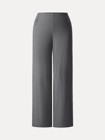 Wrinkle-resistant Cotton-linen Straight Leg Pant