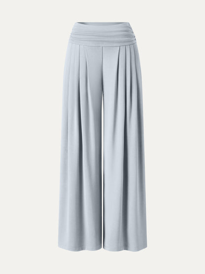 Sandwashed Super Flowy Tucked Palazzo Pant with Pockets