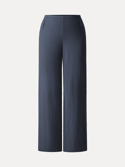 Wrinkle-resistant Cotton-linen Straight Leg Pant