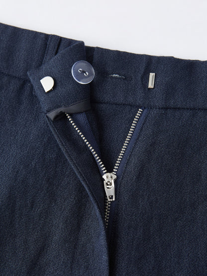 European Linen Mid Rise Flared Pant with Pockets