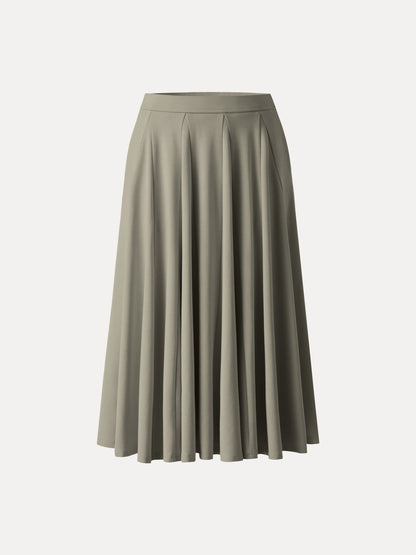 Lyocell Blend Volume Skirt with Pockets