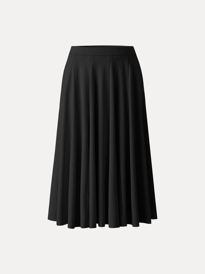 Lyocell Blend Volume Skirt with Pockets