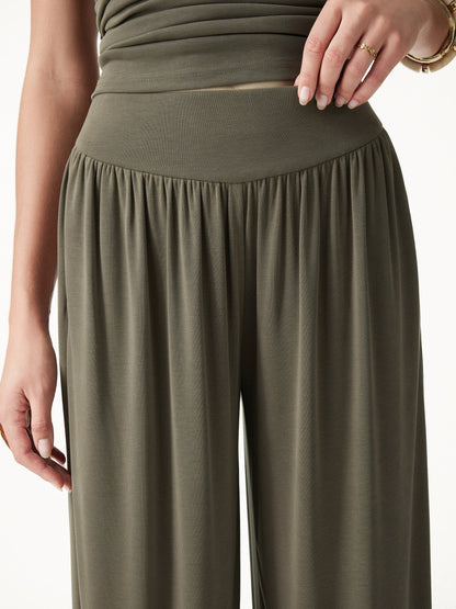 Sandwashed Modal Ultra-Soft High Rise Balloon Pants with Pockets