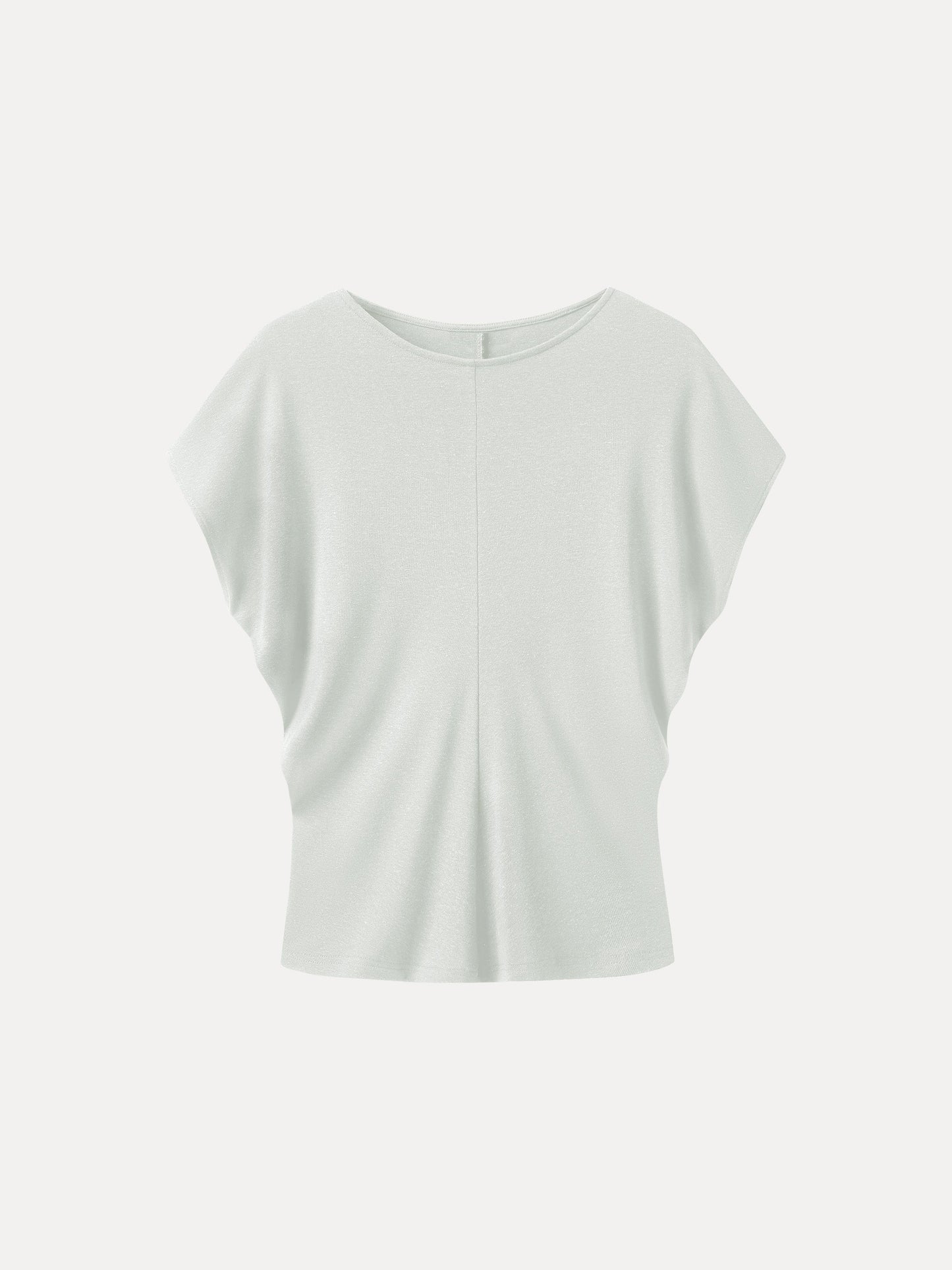 Linen-Blend Round Neck Relaxed Summer Top