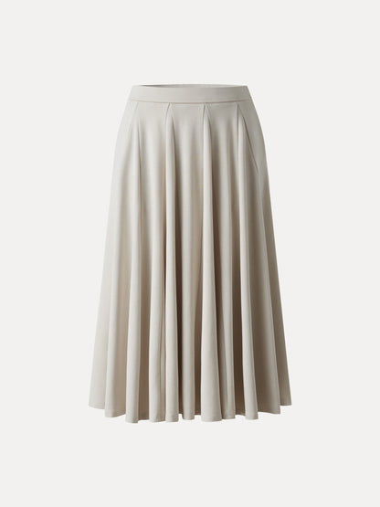 Lyocell Blend Volume Skirt with Pockets