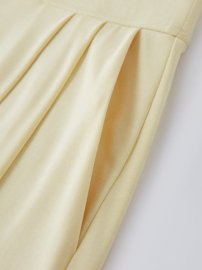 Sandwashed Super Flowy Cropped Palazzo Leg Pant with Pockets
