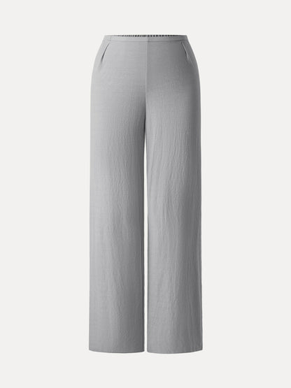 Wrinkle-resistant Cotton-linen Straight Leg Pant