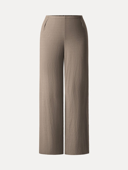 Wrinkle-resistant Cotton-linen Straight Leg Pant