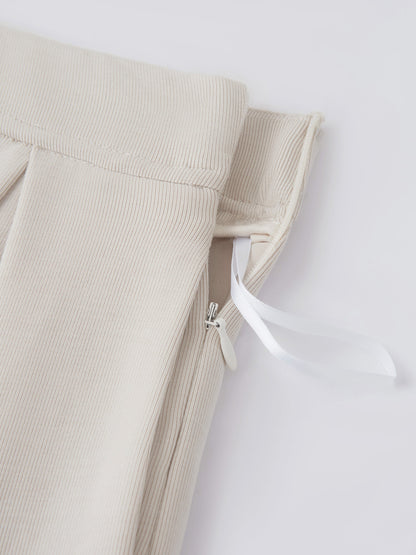 Lyocell Blend Volume Skirt with Pockets