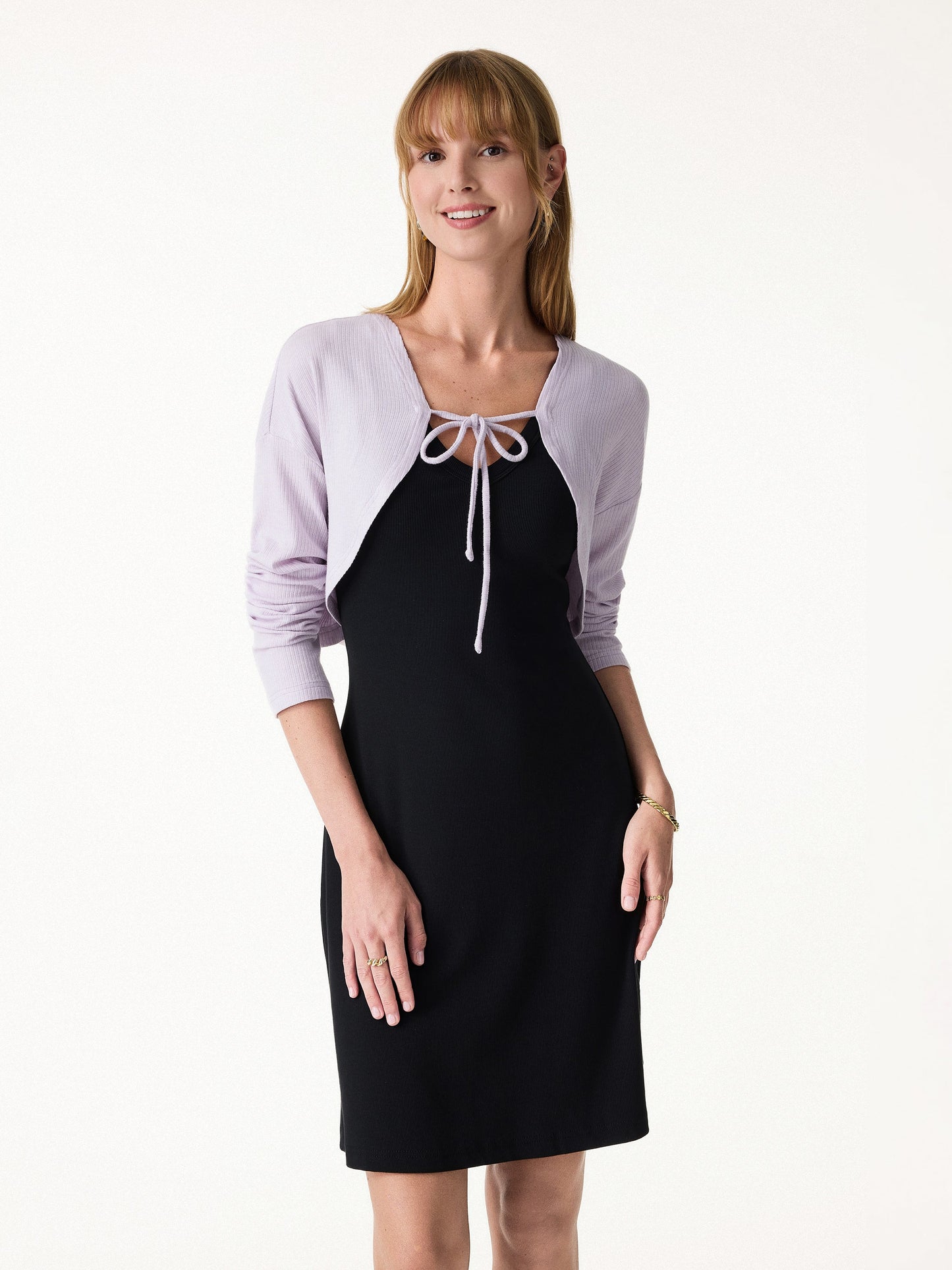 Textured Summer Cropped Cardigan with Tie