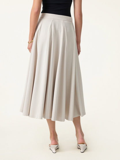 Lyocell Blend Volume Skirt with Pockets