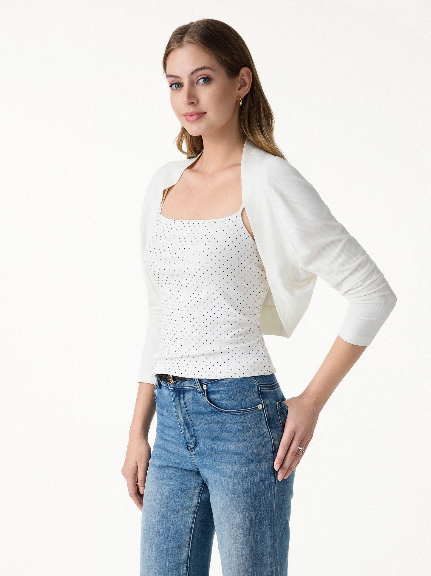 Bamboo Blend Breathable Summer Cropped Shrug Cardigan