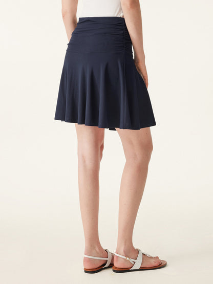 Essential Ruched Mini Circle Skirt with Lined Shorts