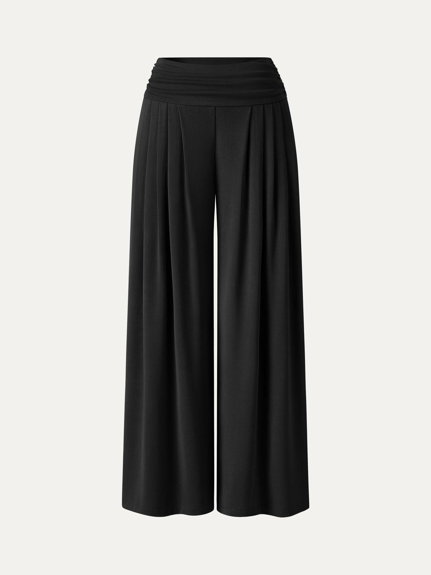 Sandwashed Super Flowy Tucked Palazzo Pant with Pockets