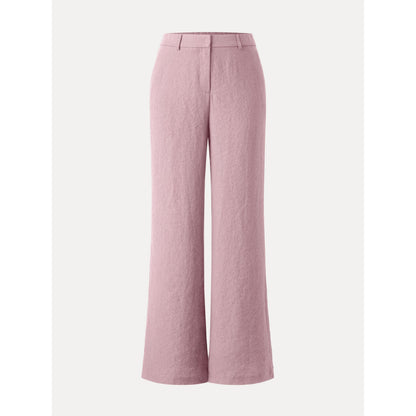 European Linen Mid Rise Flared Pant with Pockets