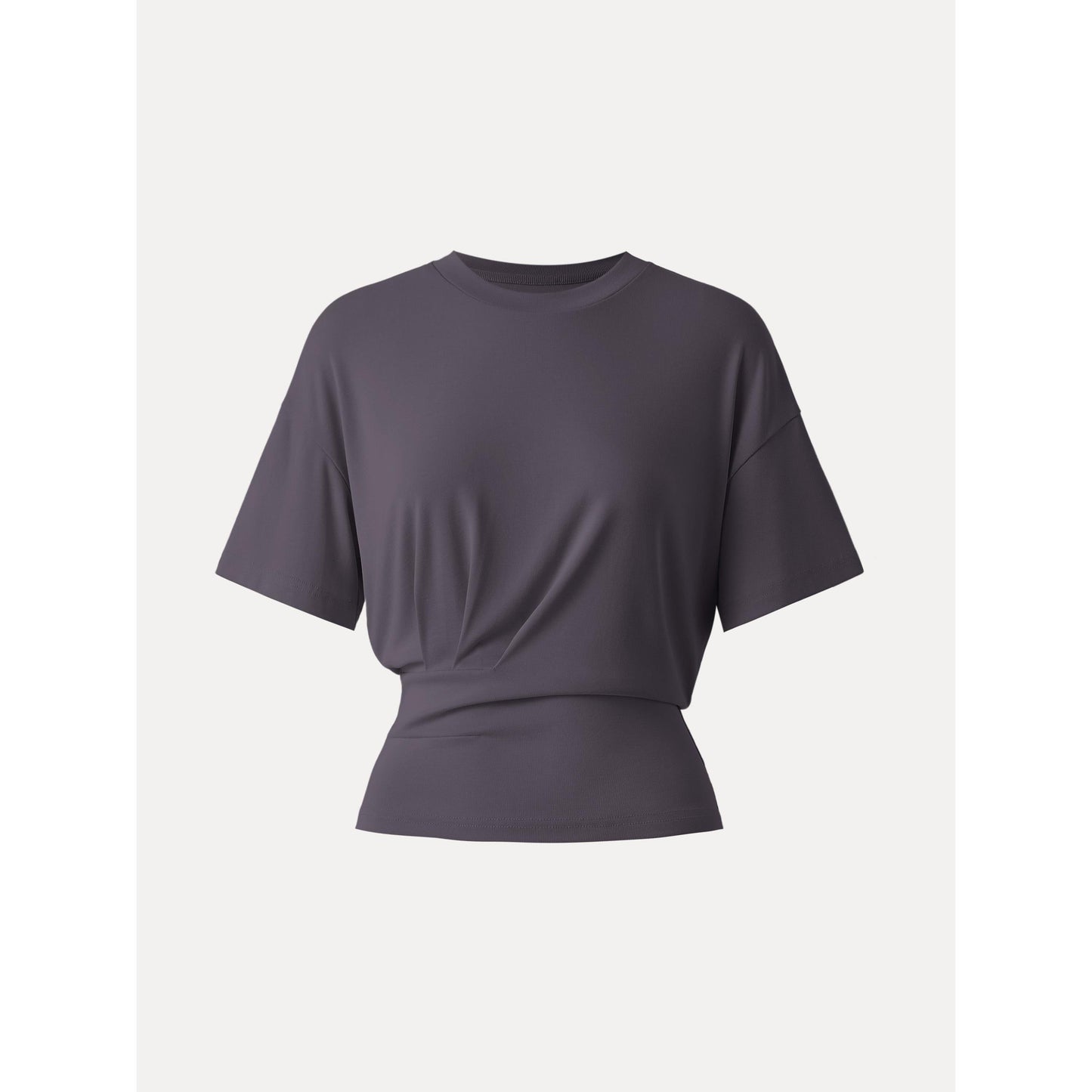 Crewneck Short Sleeve Tucked Tee