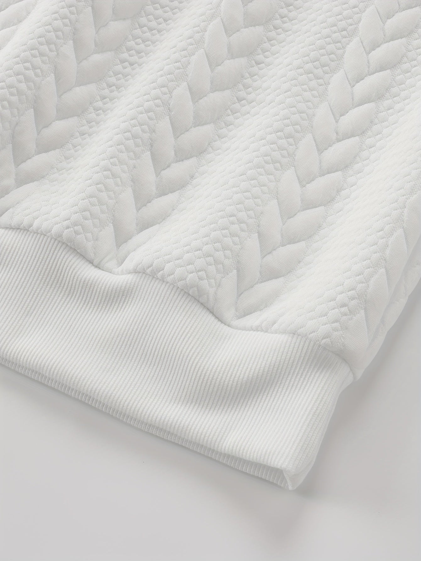 Alveron | Men's Textured Crew Neck Cable Knit Sweatshirt - Image 11