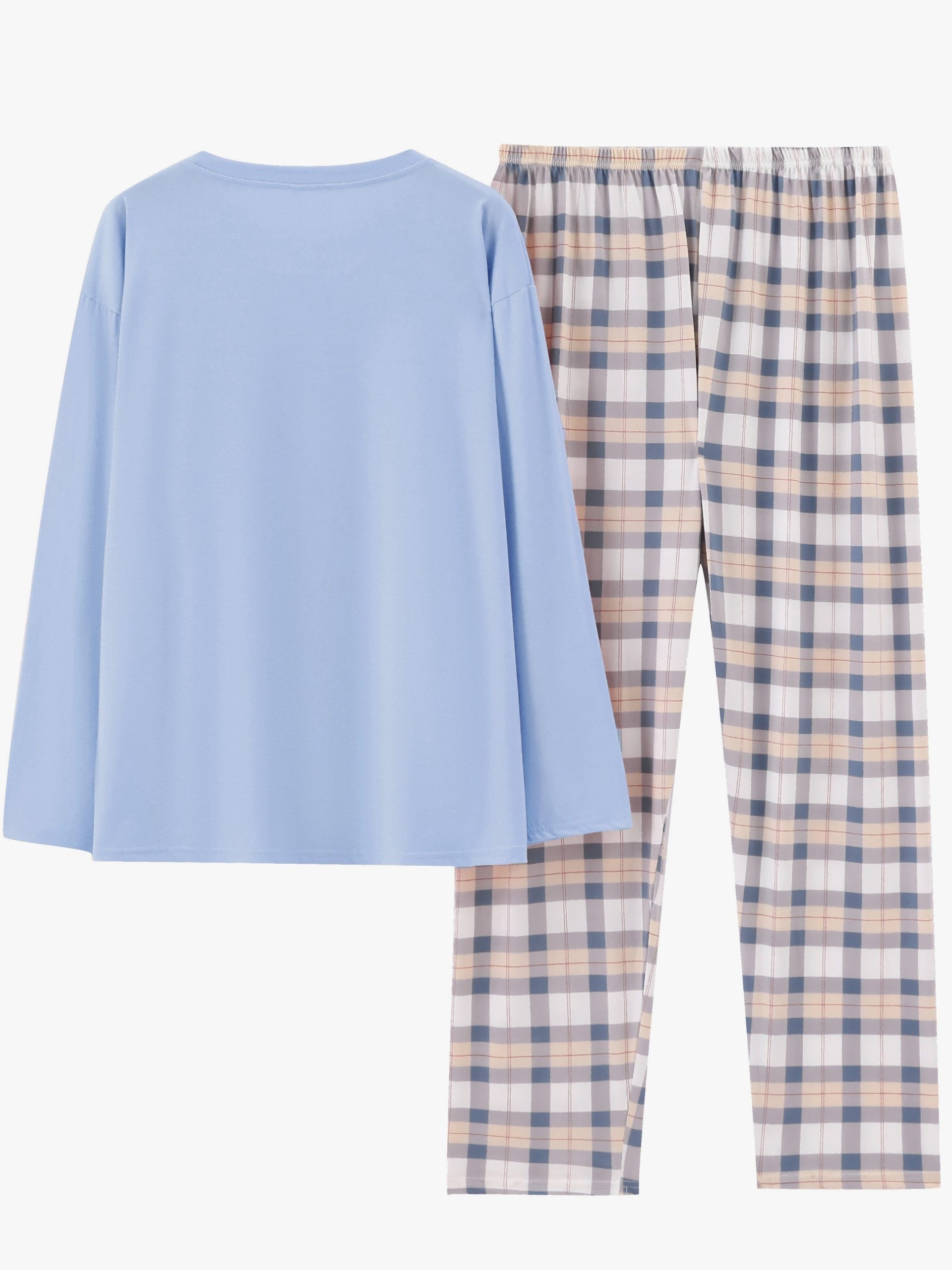 Sylvara | Women's Plaid Long Sleeve Pullover Set - Image 13