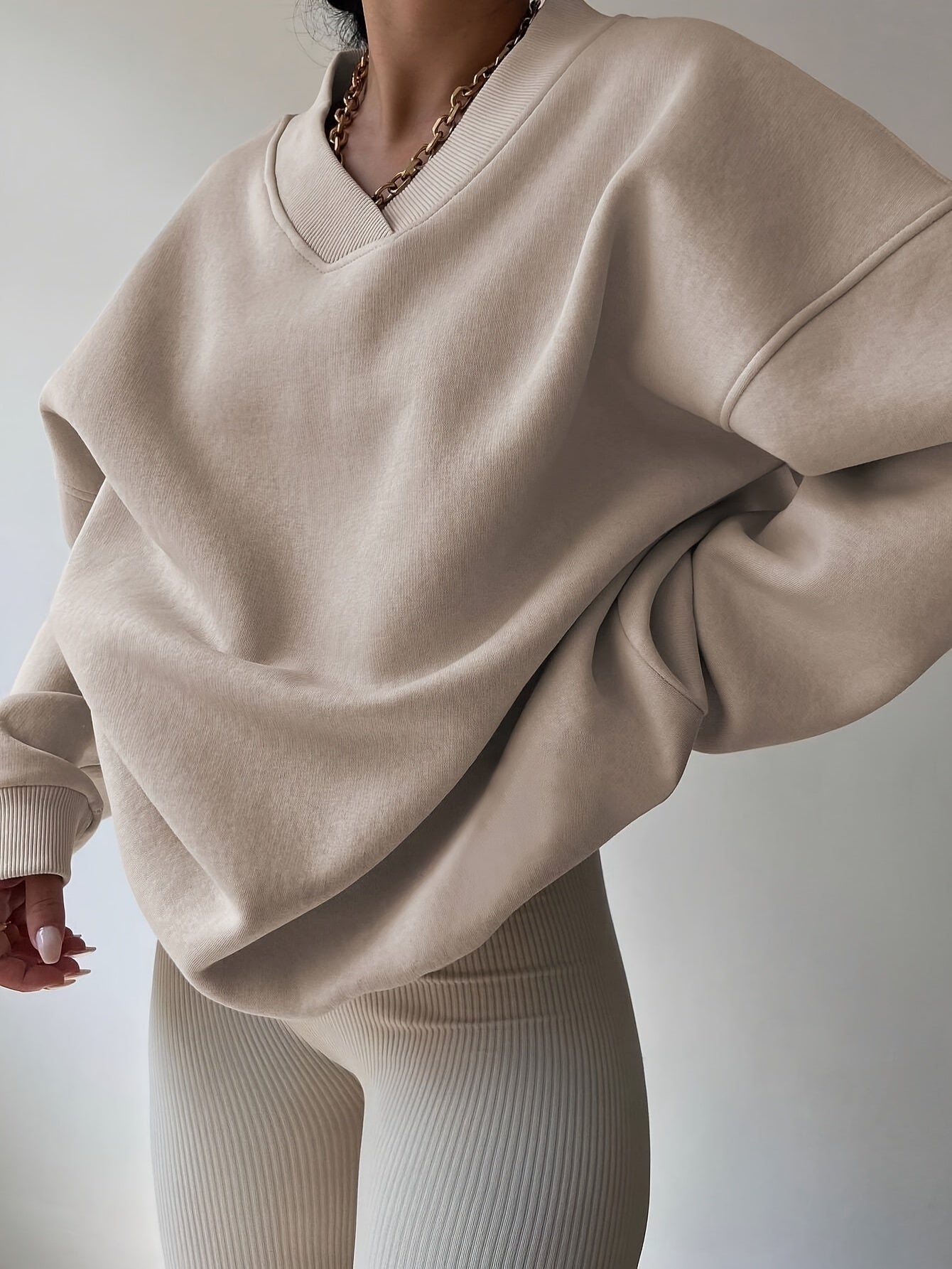 Velora | Women's Half Zip Stand Collar Sweatshirt - Image 2