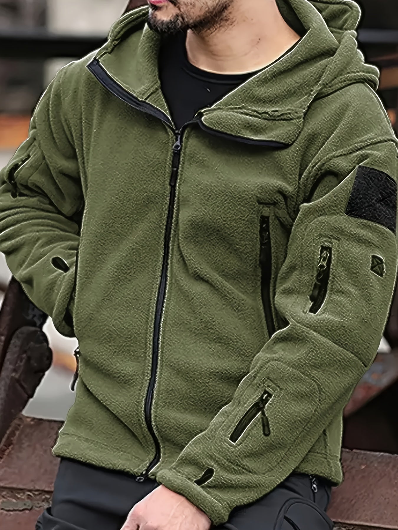 Rovan | Men's Hooded Zip Jacket with Chest Pockets - Image 15