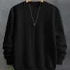 Alveron | Men's Textured Crew Neck Cable Knit Sweatshirt