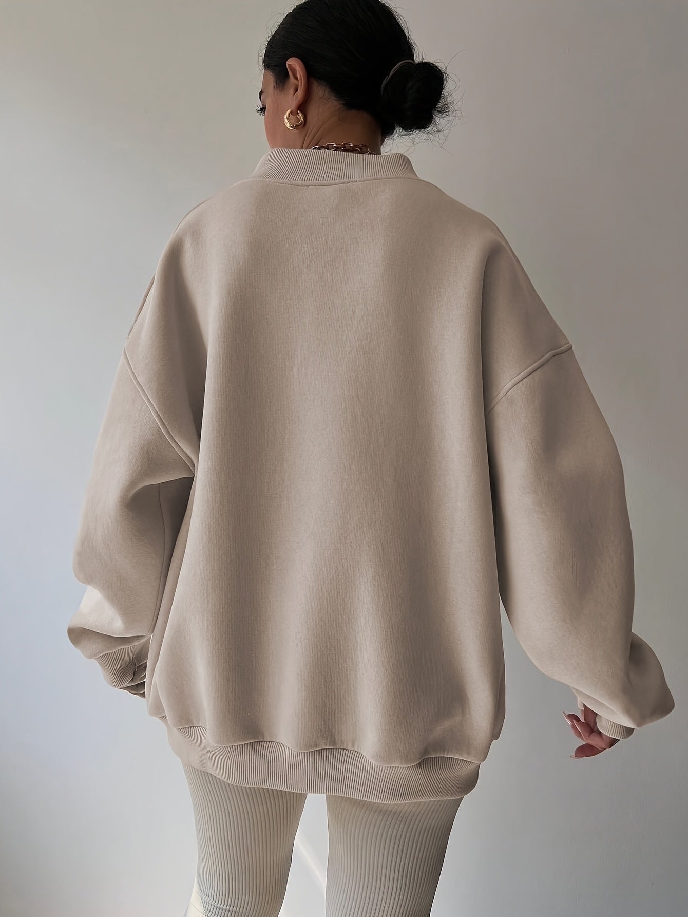 Velora | Women's Half Zip Stand Collar Sweatshirt