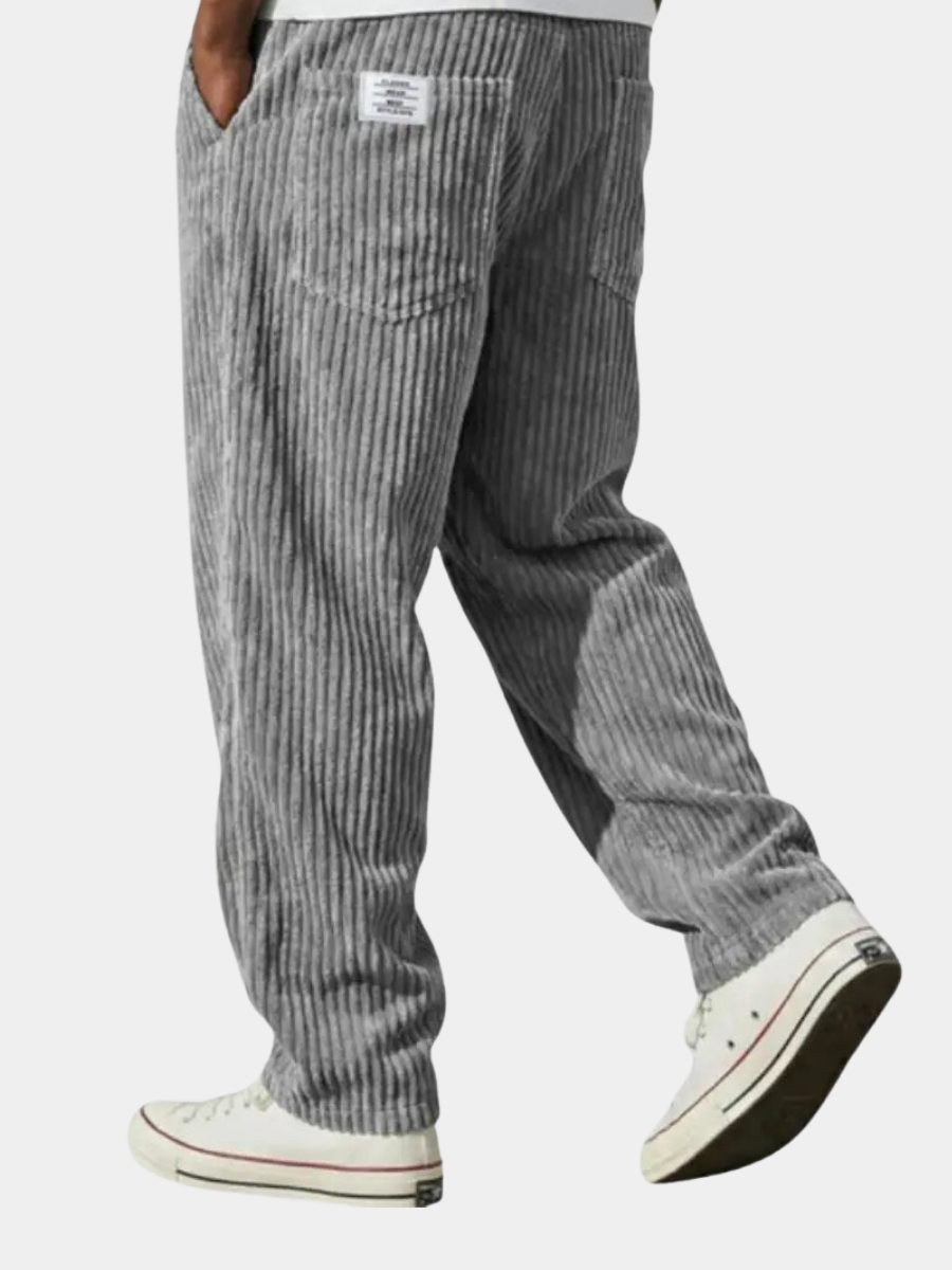 Orvane | Men's Corduroy Relaxed Fit Drawstring Pants - Image 2