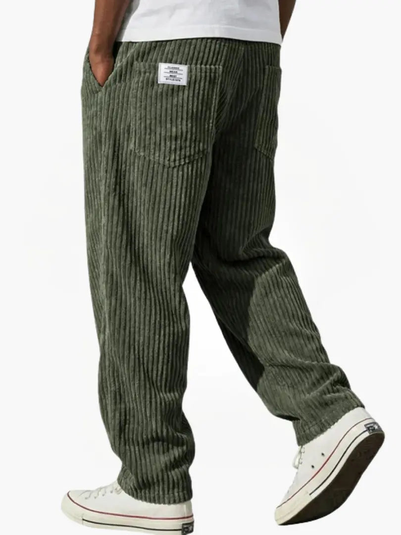 Orvane | Men's Corduroy Relaxed Fit Drawstring Pants - Image 9