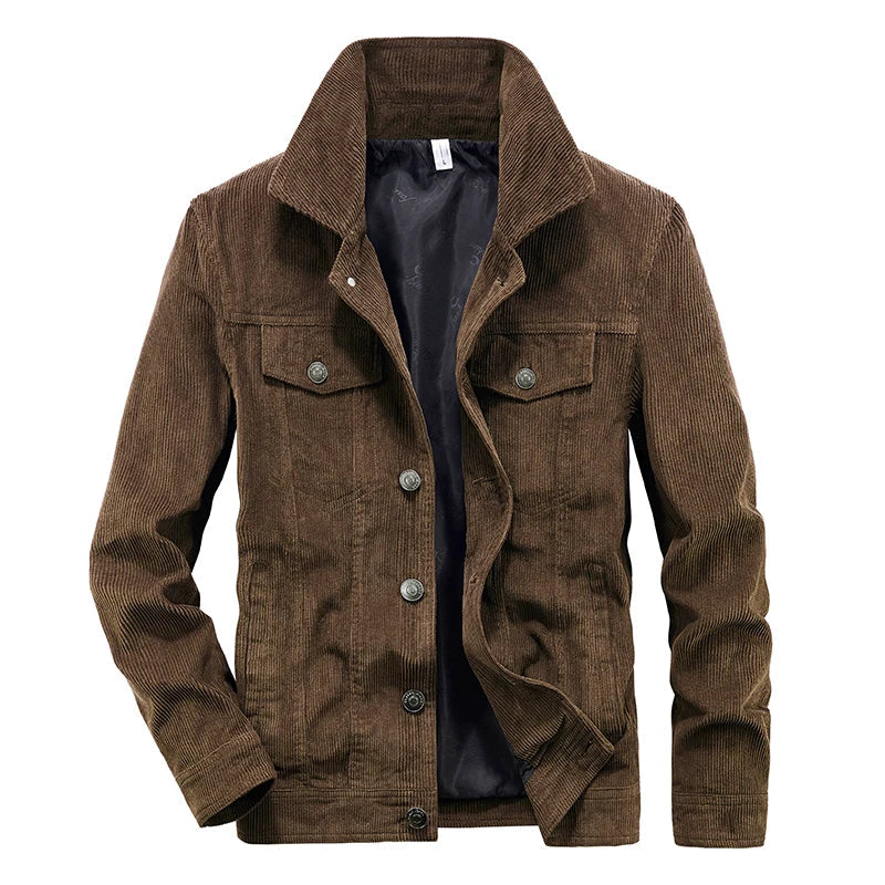 Valmere | Men's Corduroy Button Front Trucker Jacket