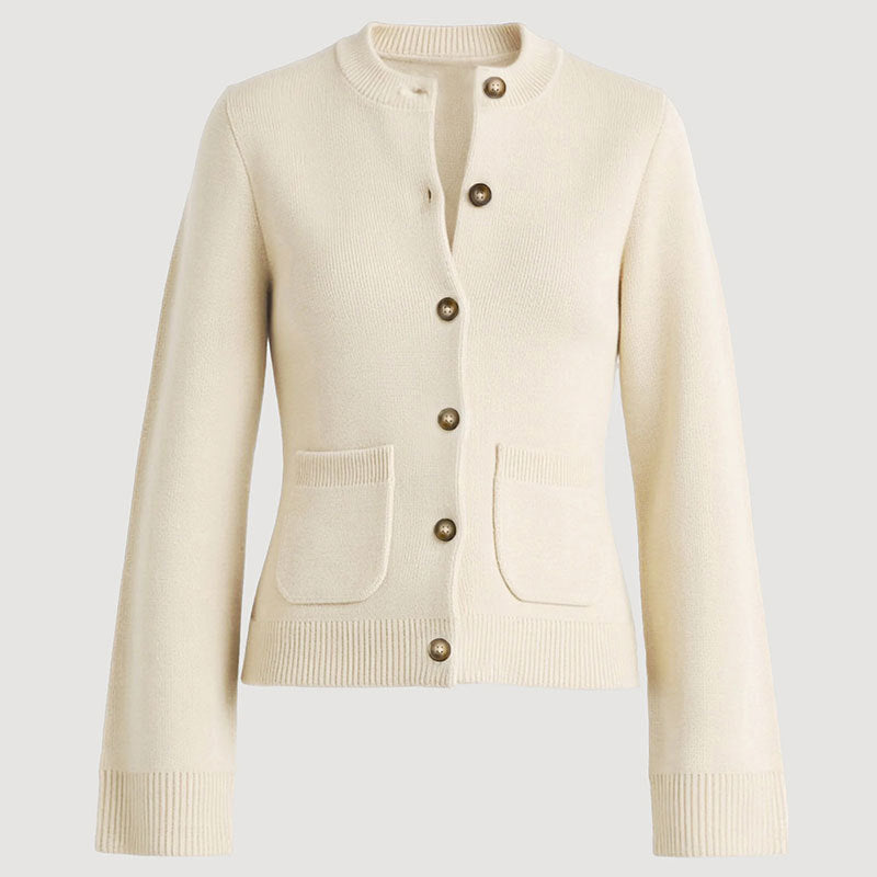 Elvara | Women's Knit Button Up Cardigan with Flared Sleeves - Image 8