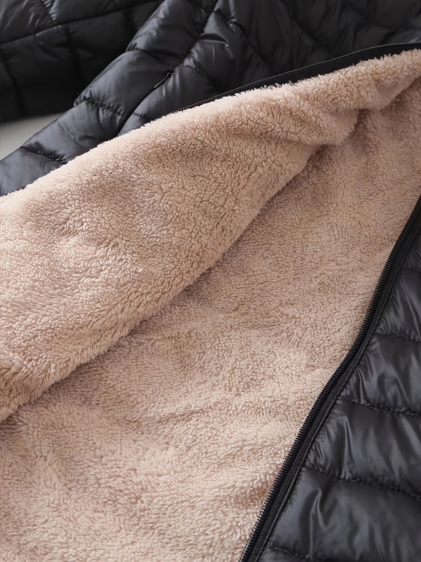Elvanna | Women's Quilted Longline Coat with Ribbed Cuffs - Image 5