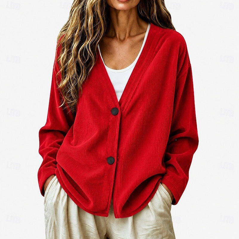 Verlaine | Women's V Neck Button Front Cardigan - Image 6