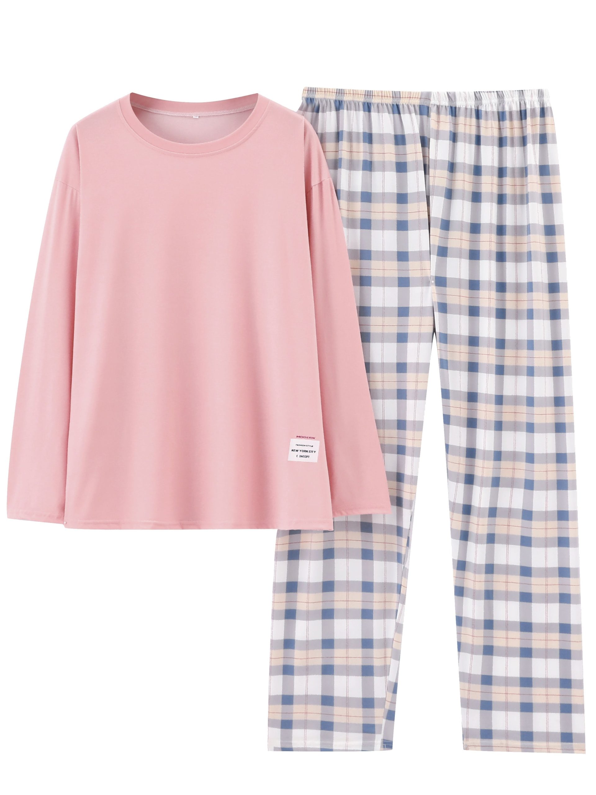 Sylvara | Women's Plaid Long Sleeve Pullover Set - Image 7
