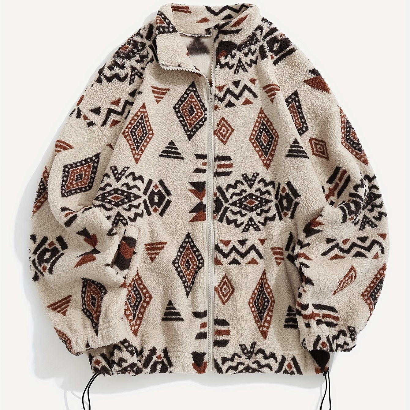 Marielle | Women's Patterned Zip Up Relaxed Fit Jacket