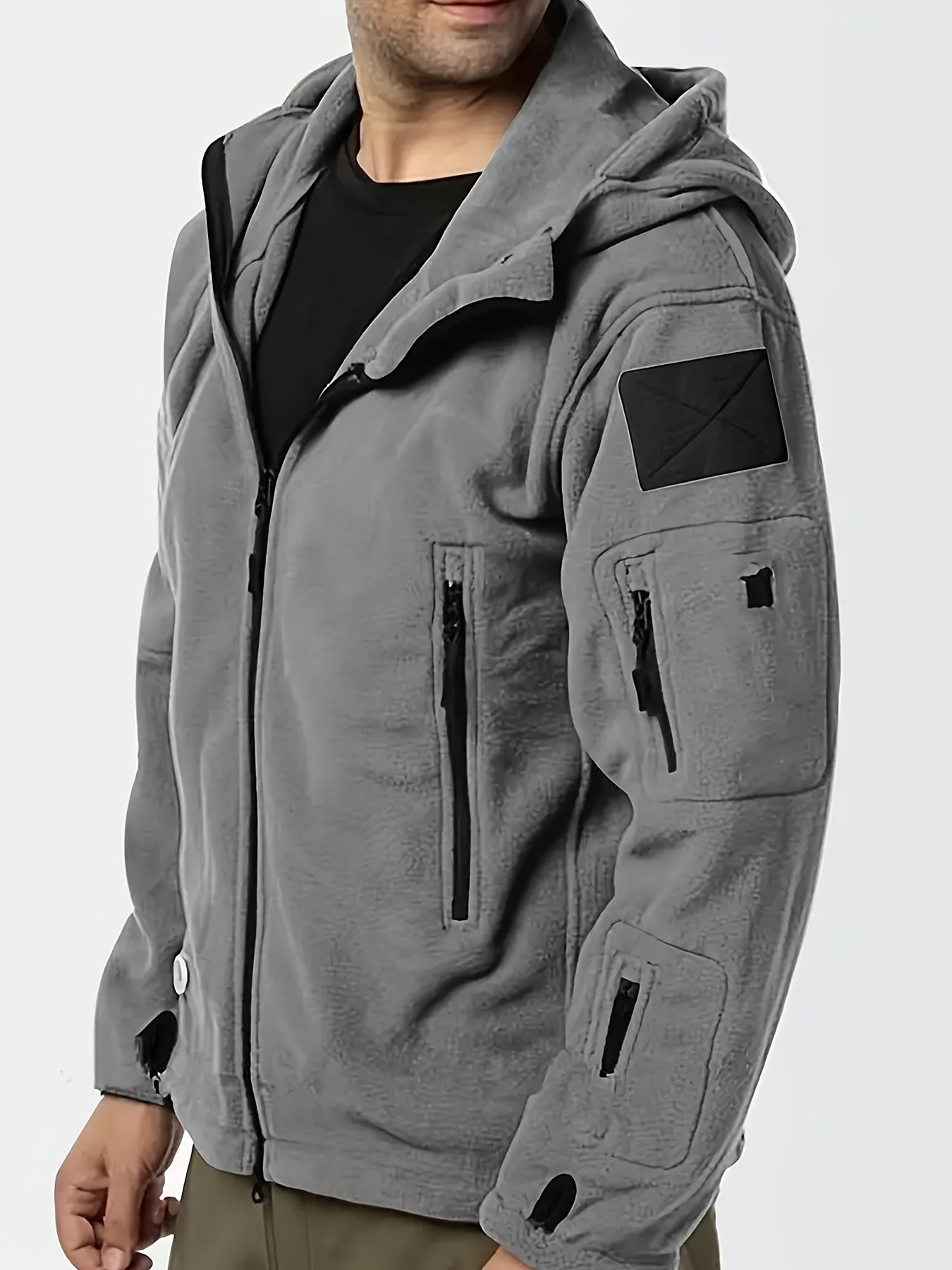 Rovan | Men's Hooded Zip Jacket with Chest Pockets - Image 4