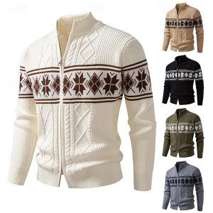 Halloran | Men's Fair Isle Zip Front Cardigan