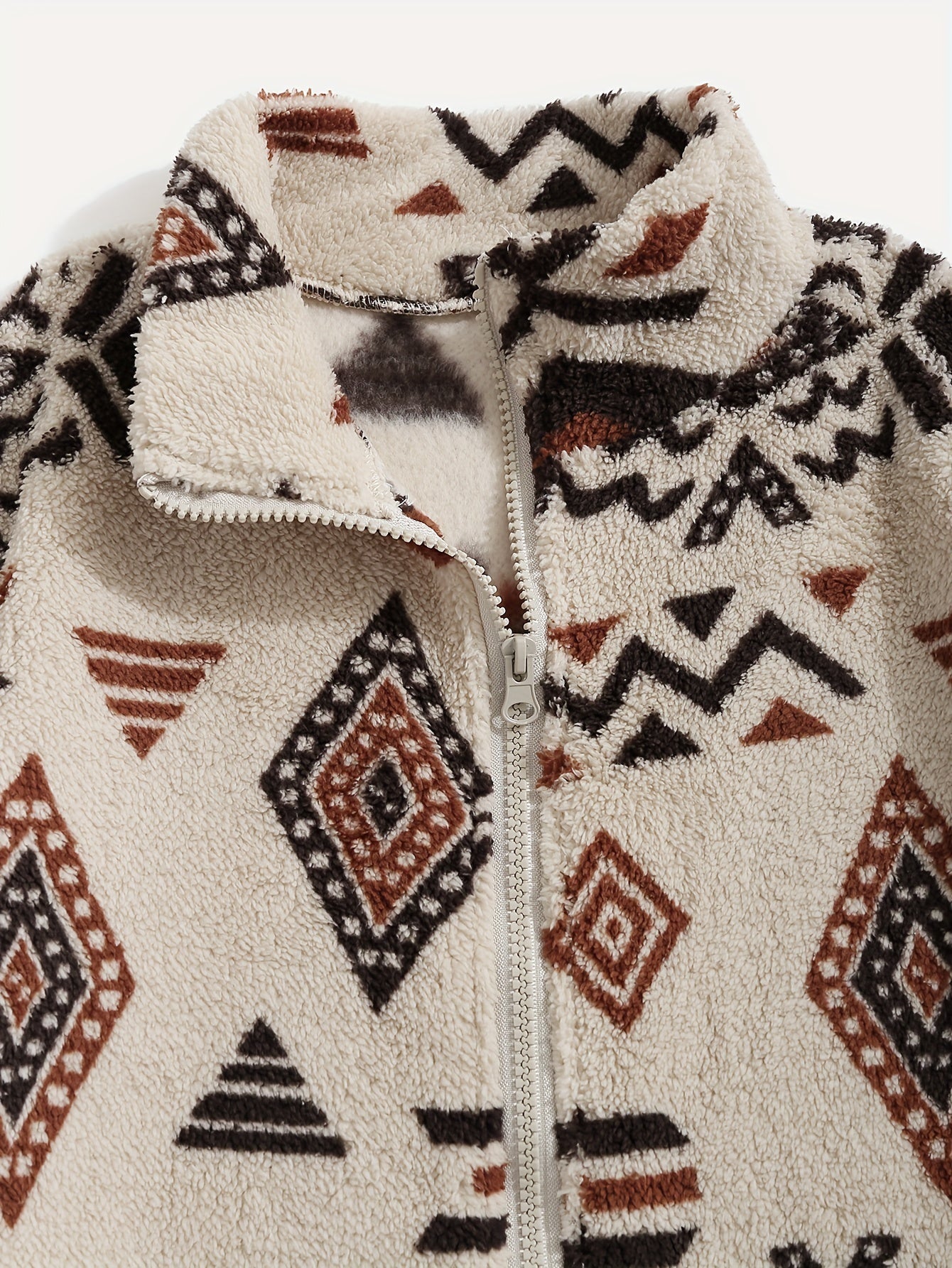 Marielle | Women's Patterned Zip Up Relaxed Fit Jacket - Image 5