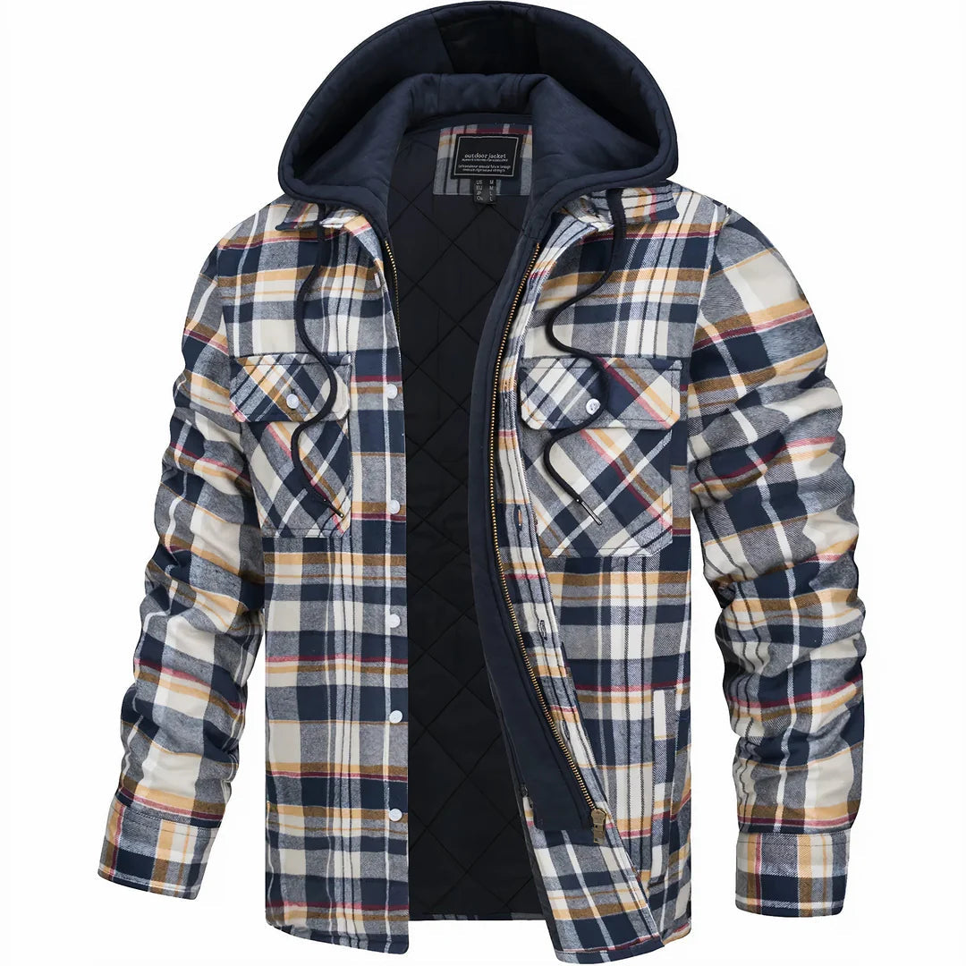 Orvane | Men's Hooded Quilted Padded Longline Coat - Image 2