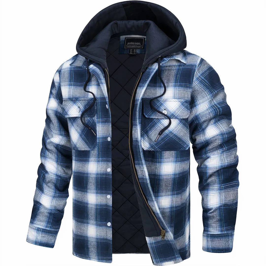 Orvane | Men's Hooded Quilted Padded Longline Coat - Image 3
