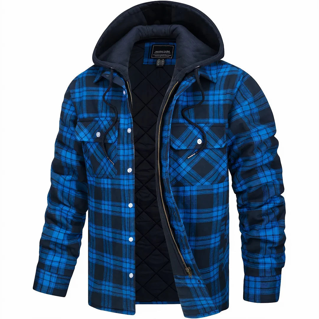Orvane | Men's Hooded Quilted Padded Longline Coat - Image 4