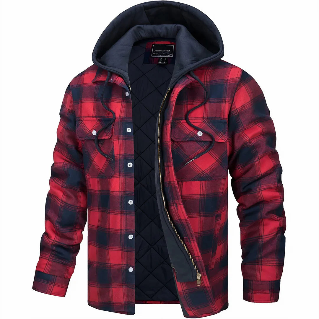 Orvane | Men's Hooded Quilted Padded Longline Coat - Image 6