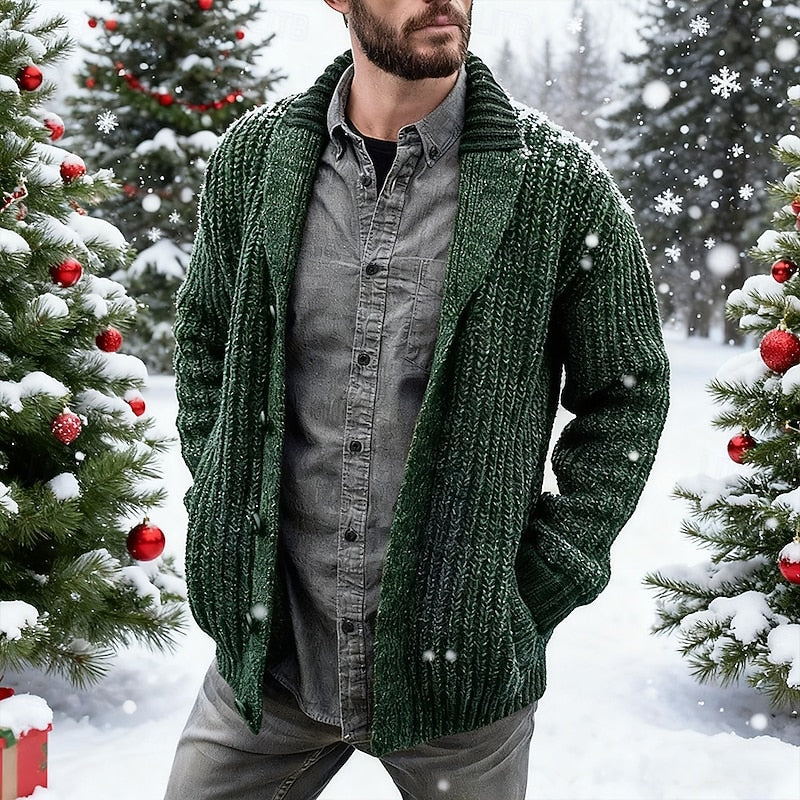 Osric | Men's Shawl Collar Knit Cardigan