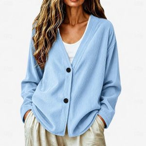 Verlaine | Women's V Neck Button Front Cardigan