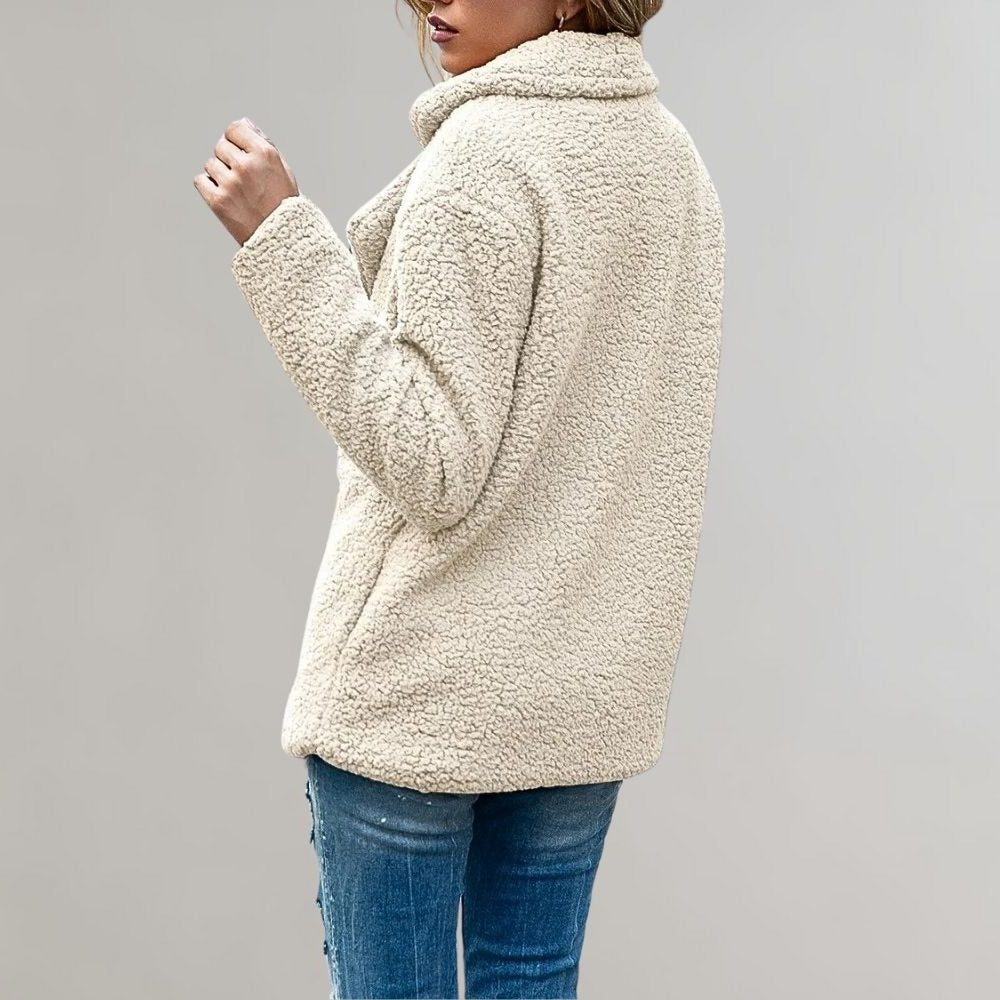 Noelia | Women's Double Breasted Textured Teddy Blazer - Image 6