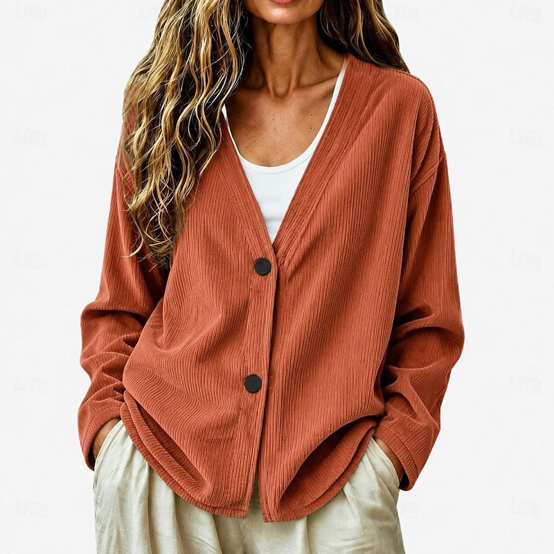 Verlaine | Women's V Neck Button Front Cardigan - Image 5