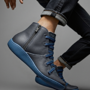 Galvire | Men's Zip Up Ankle Boots with Cushioned Footbed