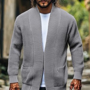 Alternative view of Fenwick | Men's Textured Open Front Cardigan
