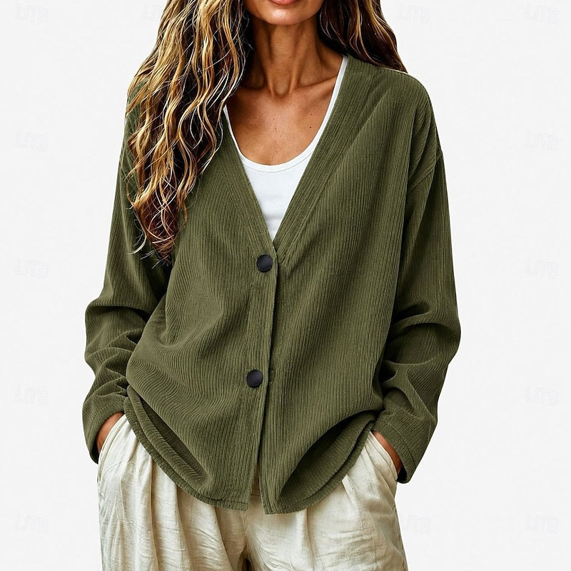 Verlaine | Women's V Neck Button Front Cardigan - Image 7