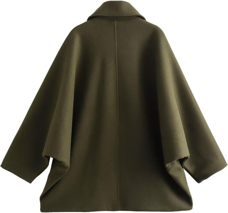 Camille | Women's Oversized Wool Jacket with Turn Down Collar - Image 7