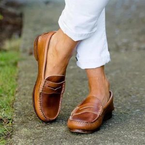 Alternative view of Colette | Women's Leather Penny Loafers with Moc Toe